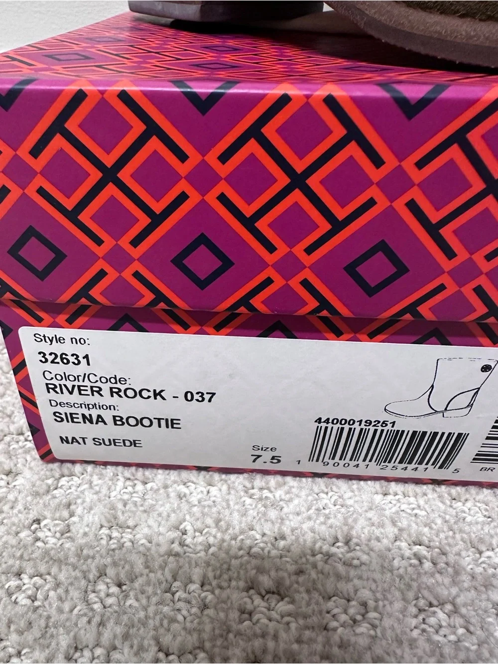 NEW IN BOX Tory Burch Siena Suede Women's Ankle Boot in River Rock